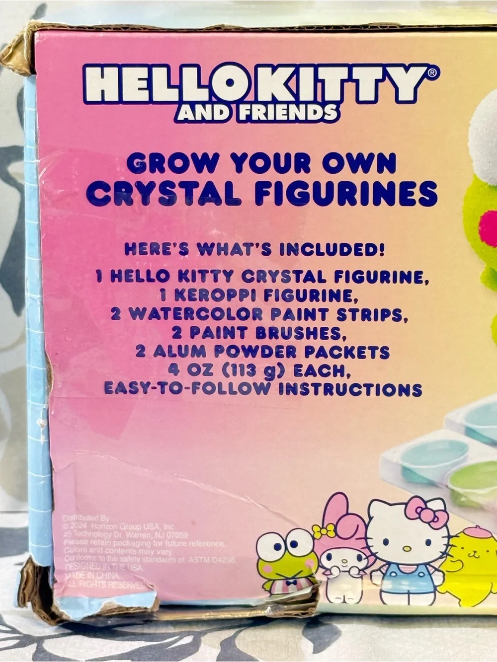 NWOT Hello Kitty Grow Your Own Crystal Figurines Kit - Pink & White